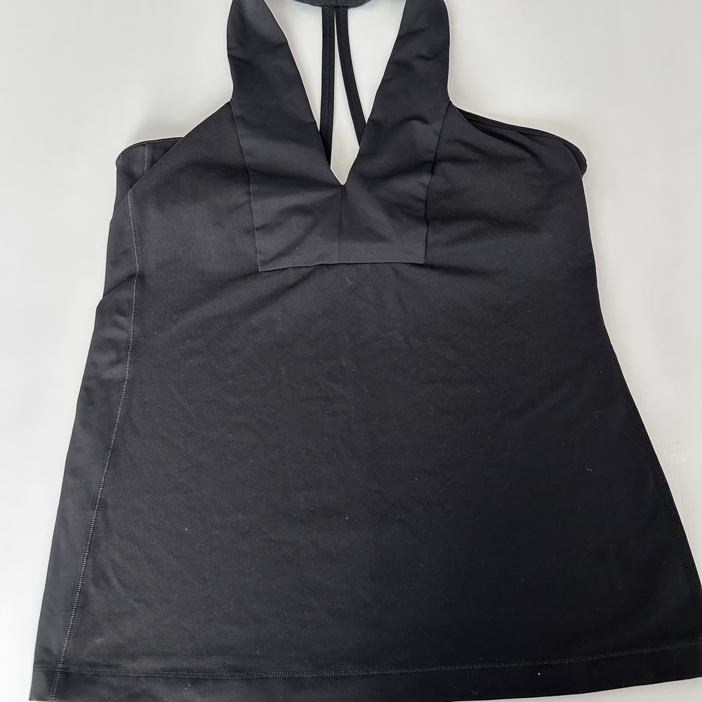 Lululemon Open Soul Tank Size 12 Black Luon Light Racerback Yoga Top